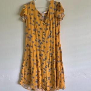 Yellow floral dress
